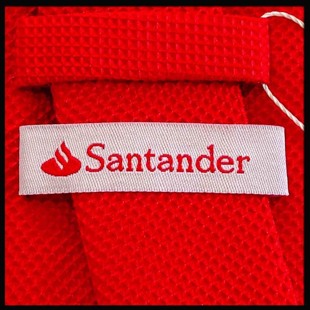 Corbatas con logotipo Brandlabel - Etiqueta de marca - Santander Bank