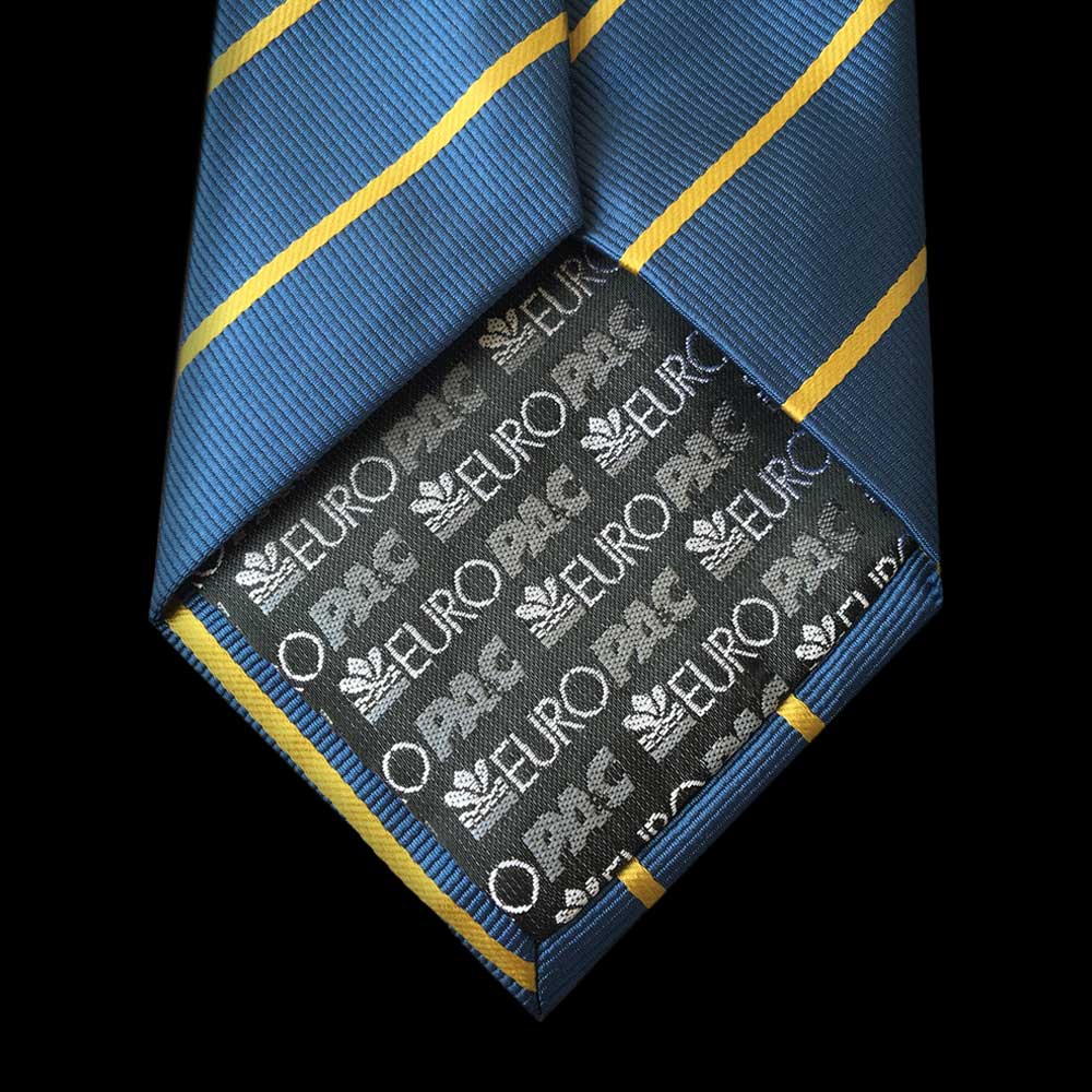 Cravates tissées avec logo Europac