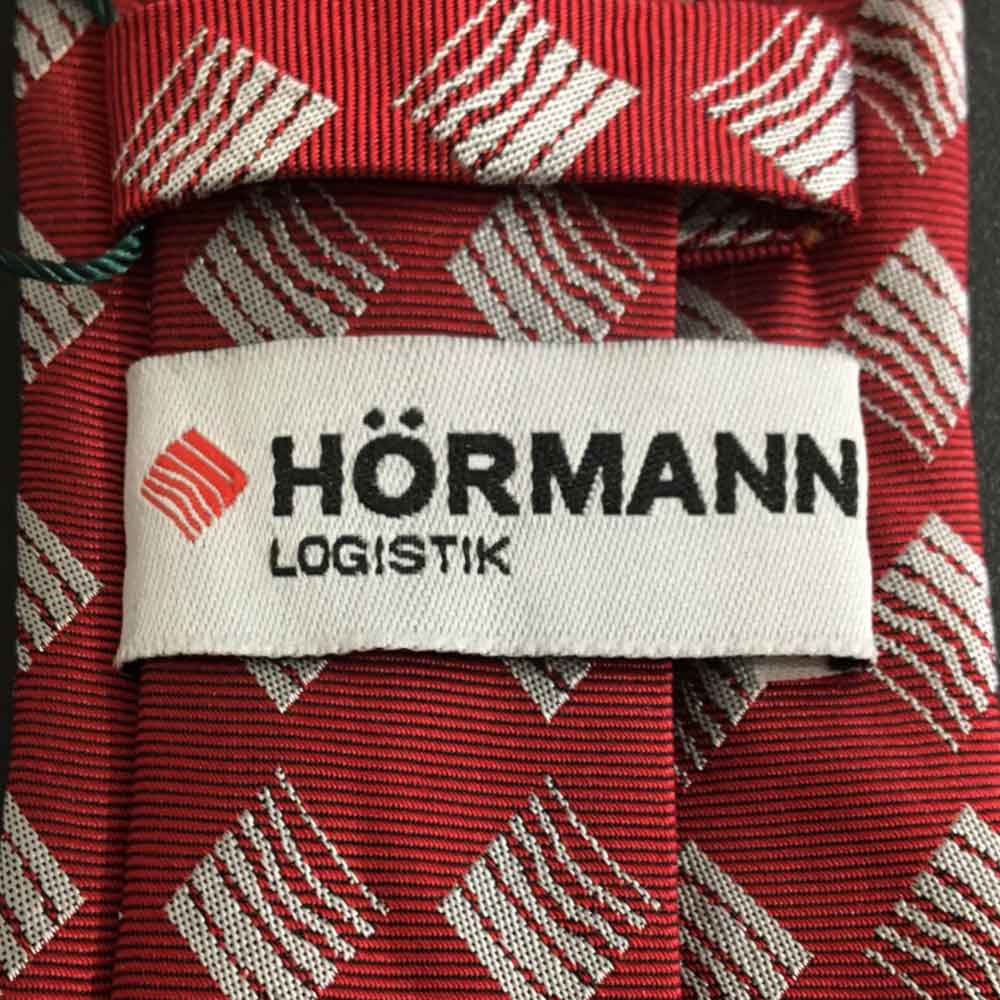 Corbatas con logotipo de marca - Etiqueta de marca - Hörmann Logistik