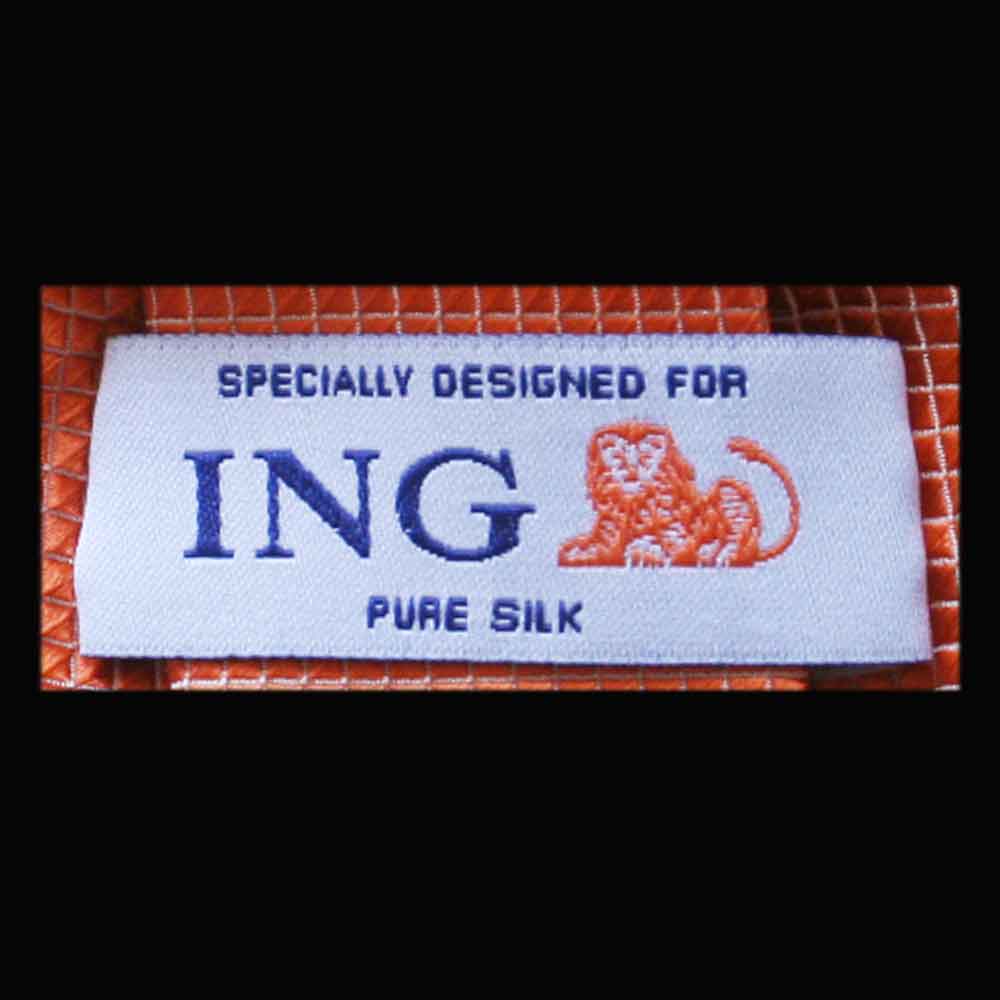 Corbatas con logotipo de marca - Etiqueta de marca - Ing Bank