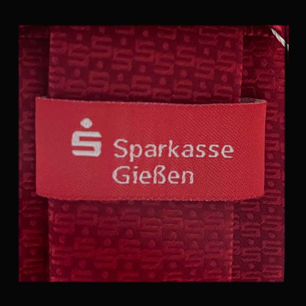 Cravates avec logo Brandlabel - Étiquette de marque - Sparkasse Gießen