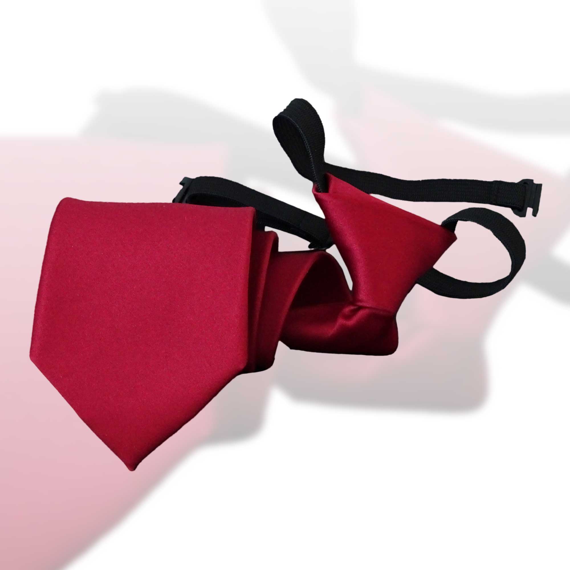 Cravate à élastique rouge