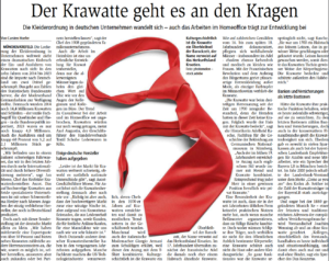 Gazeta me titullin: Kravata po përballet me sfidën